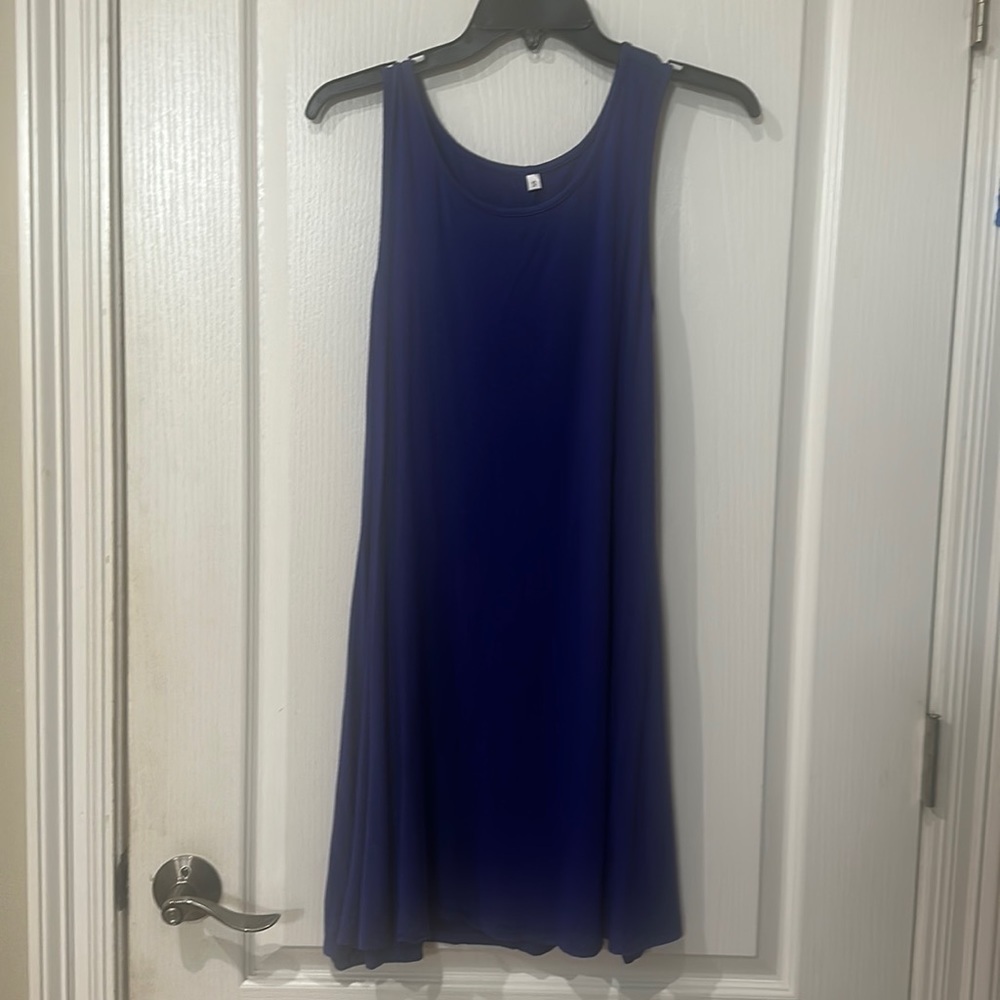 Size small Old Navy type royal blue sleeveless crewneck dress